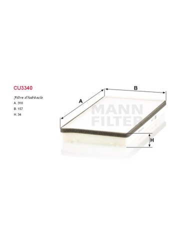 FILTRE A HABITACLE