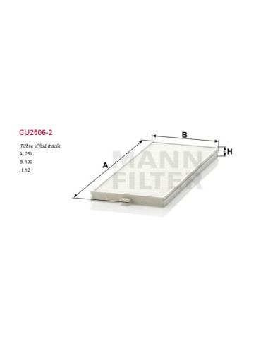 FILTRE A HABITACLE