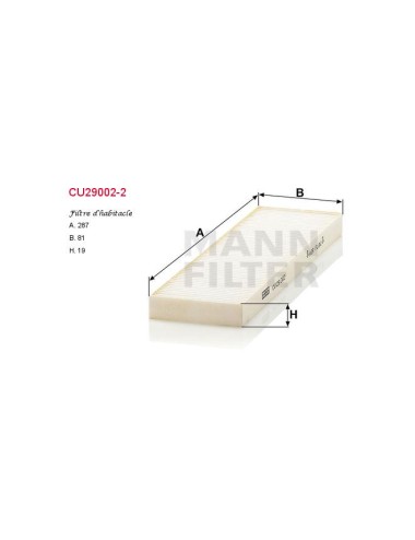 FILTRE A HABITACLE