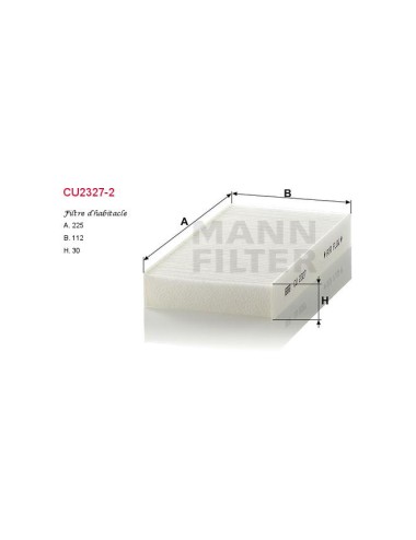 FILTRE A HABITACLE