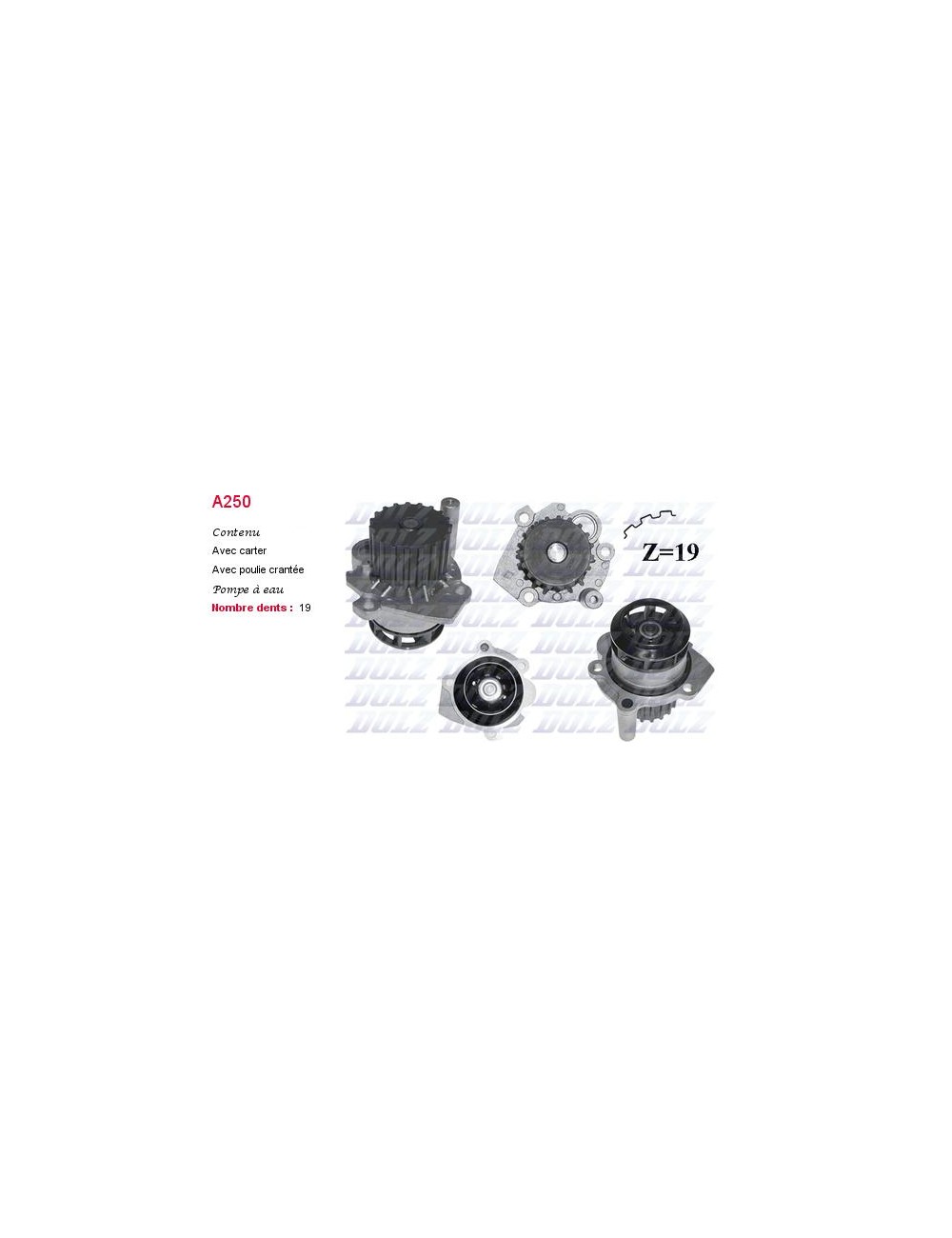 POMPE A EAU VW POLO ASSY POMPE A EAU VW POLO ASSY