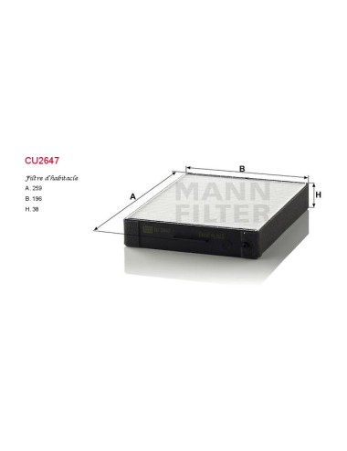 FILTRE A HABITACLE
