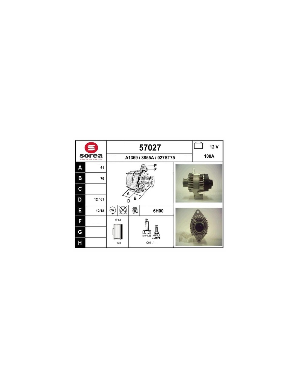 ALTERNATEUR VL / ASTRA 1.9 CDTi ALTERNATEUR VL / ASTRA 1.9 CDTi