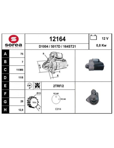 DEMARREUR VL / DAEWOO Matiz 1,0