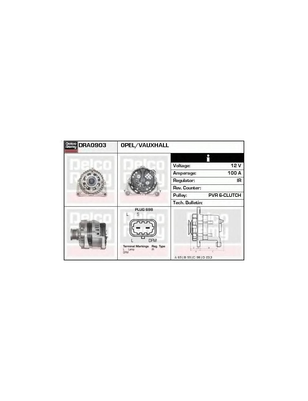 ALTERNATEUR OPEL, CHEVROLET, VAUXHALL, S ALTERNATEUR OPEL, CHEVROLET, VAUXHALL, S