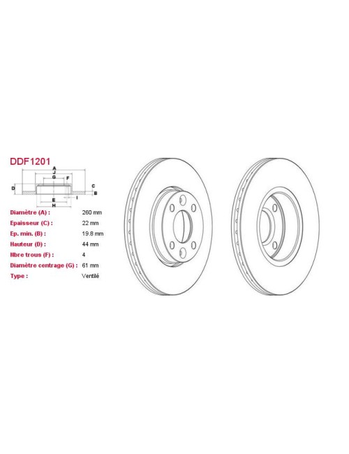DISQUES DE FREIN VL (2P.) -...