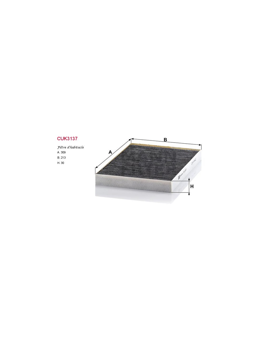 FILTRE A HABITACLE FILTRE A HABITACLE