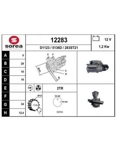 DEMARREUR VL / FORD C-MAX 1,8 Ess