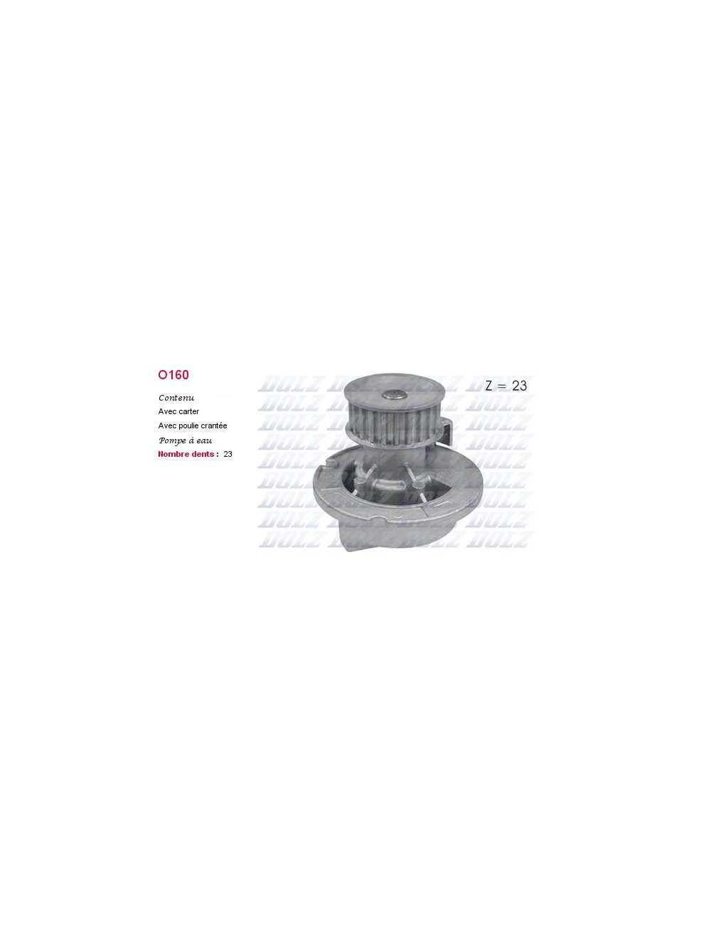 POMPE A EAU OPEL 1.8 AàO 98 POMPE A EAU OPEL 1.8 AàO 98