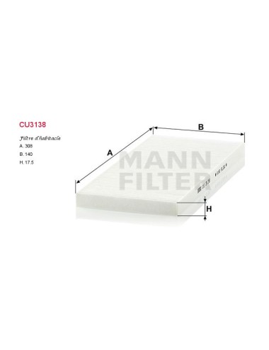 FILTRE A HABITACLE