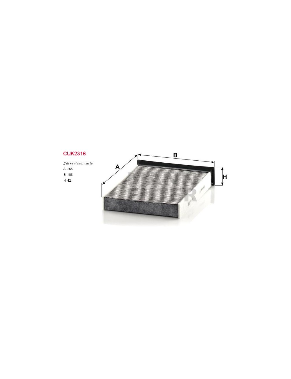 FILTRE A HABITACLE FILTRE A HABITACLE