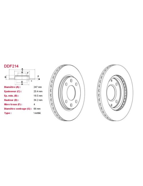 DISQUES DE FREIN VL (2P.) -...