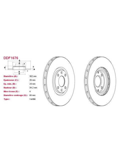 DISQUES DE FREIN VL (2P.) -...