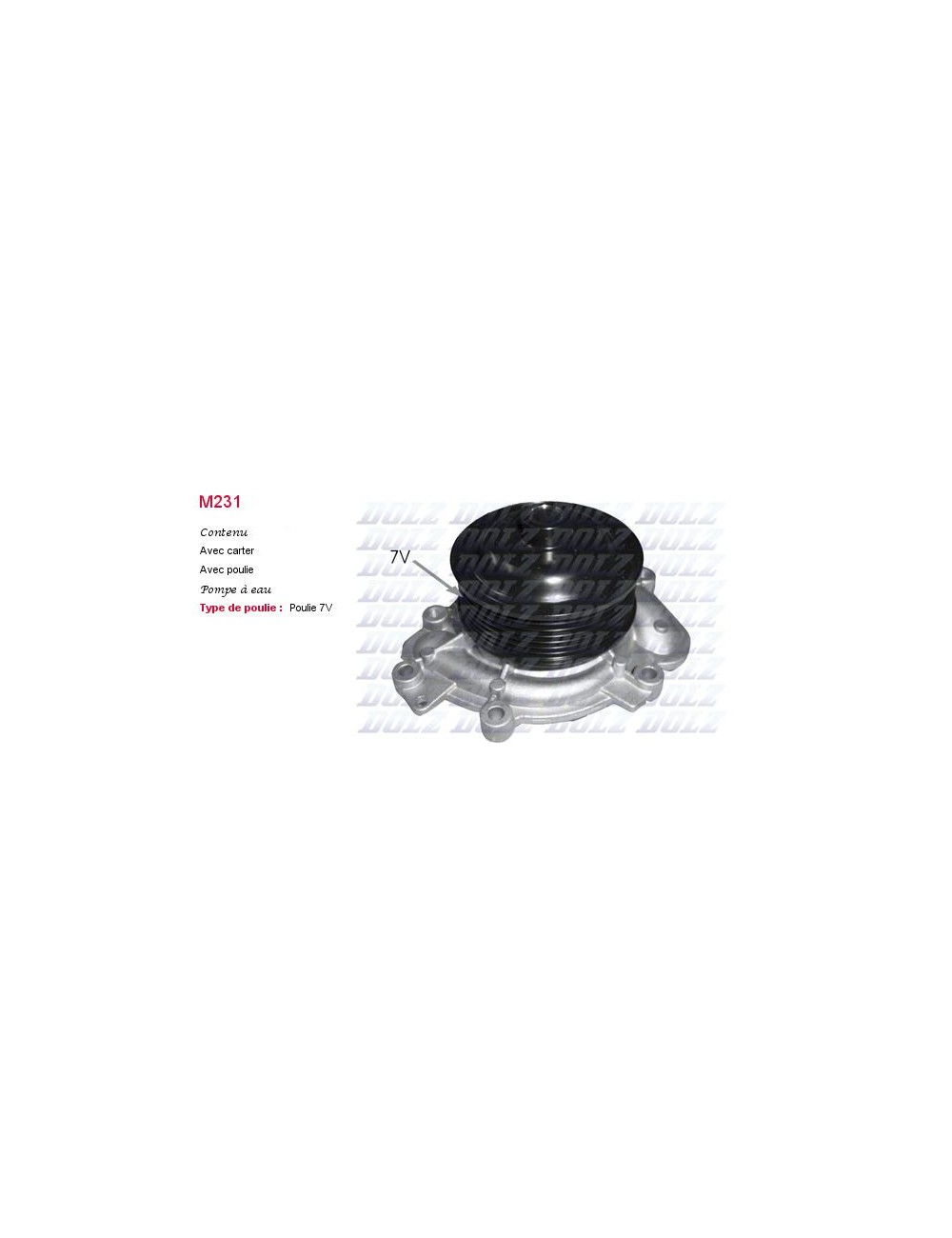 POMPE A EAU MERC.C CLASS(W204) POMPE A EAU MERC.C CLASS(W204)