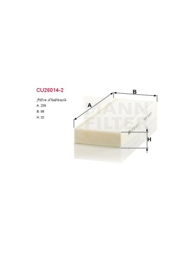 FILTRE A HABITACLE