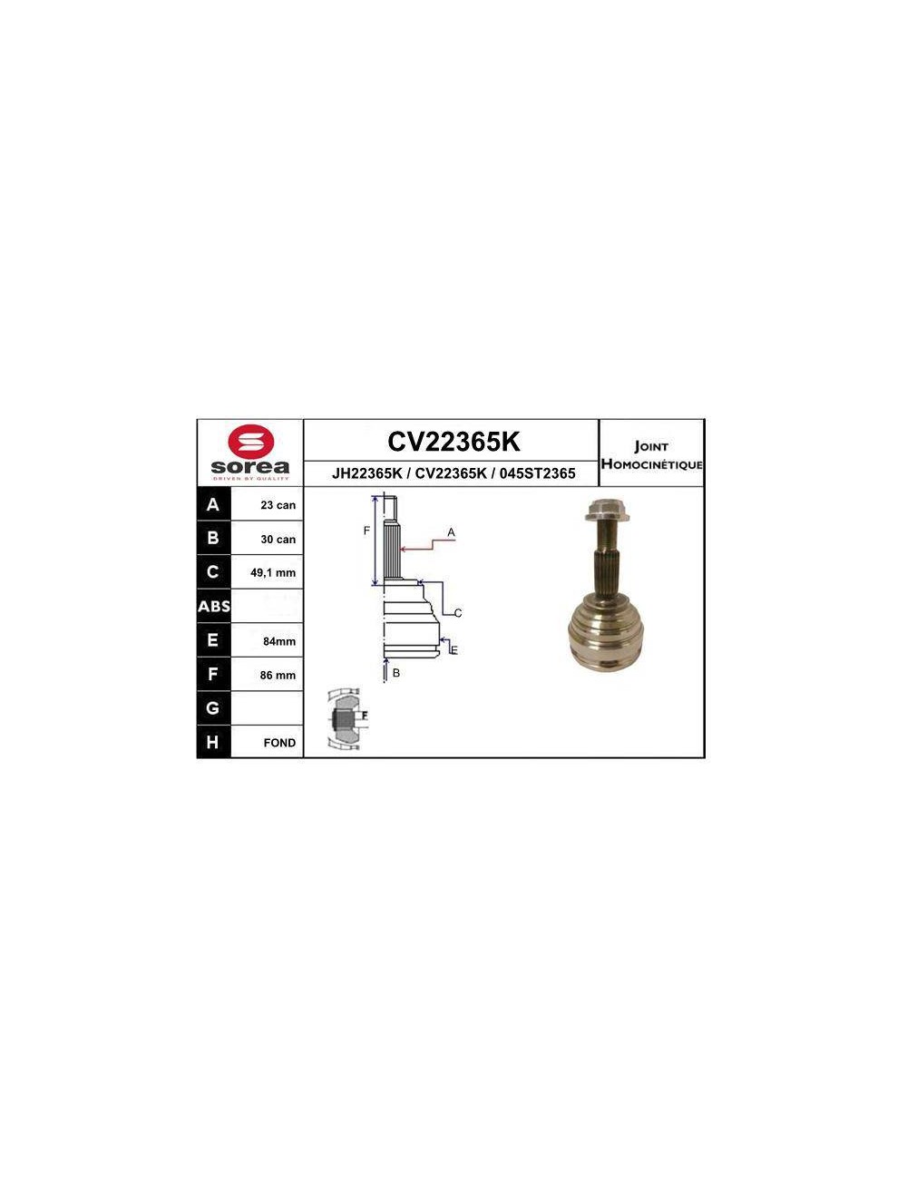 KIT CV JOINT AVEC KR054 / MEGANE II KIT CV JOINT AVEC KR054 / MEGANE II