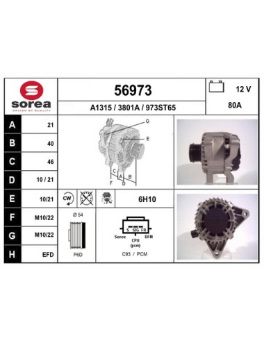 ALTERNATEUR VL / FIESTA 1.4 Tdci