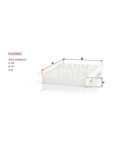 FILTRE A HABITACLE