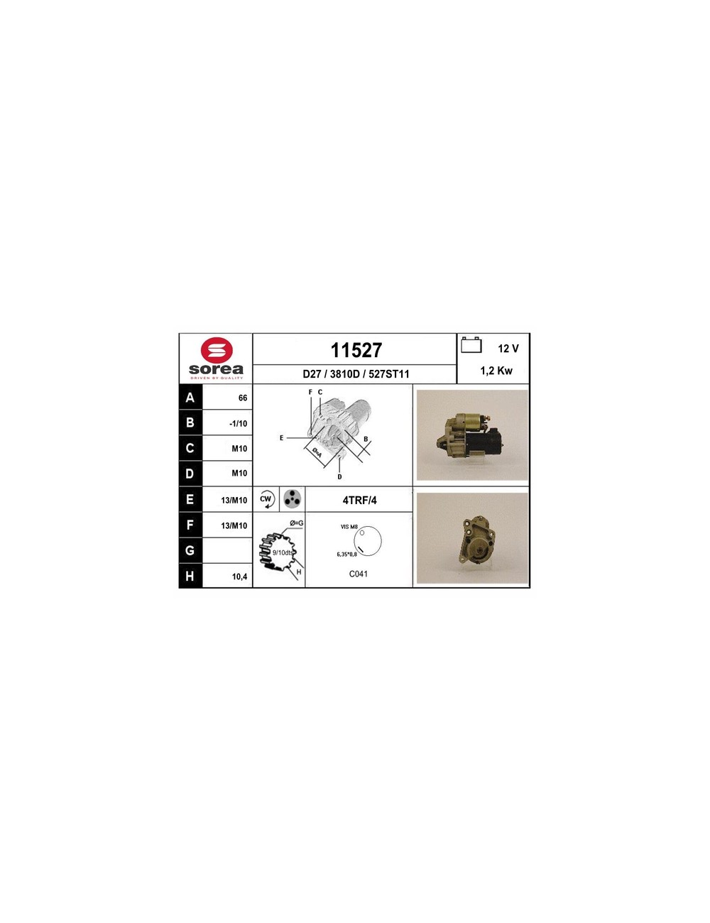 DEMARREUR VL / R19 16S-R21 TSE