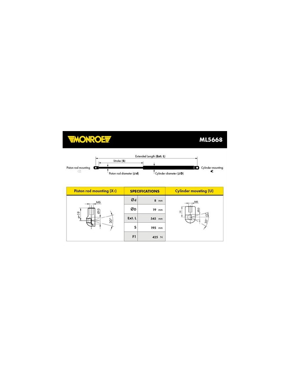 VERIN AR CITROEN C4