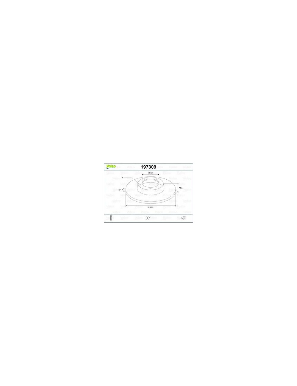 DISQ FREIN x1 RENAULT R19 (88&gt;92)