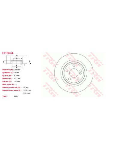 PAIRE DE DISQUES