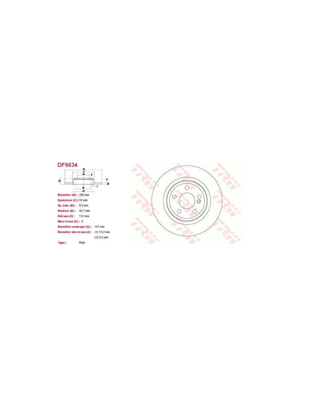 PAIRE DE DISQUES