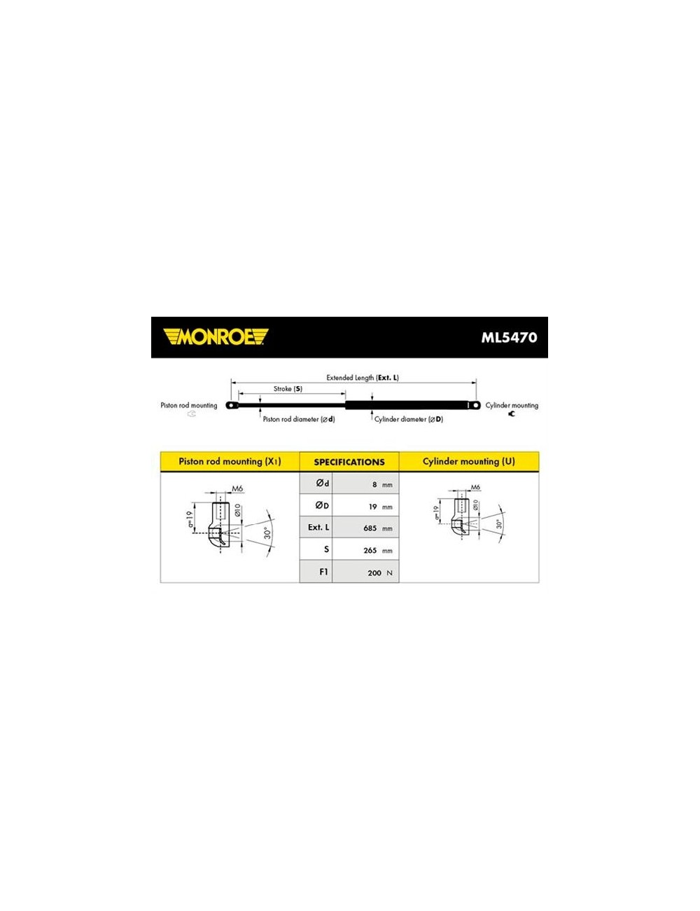 VERIN AV PEUGEOT 406