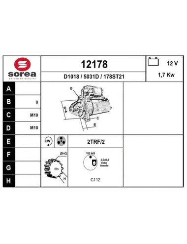 DEMARREUR VL / KIA Sportage 1,7CRDI