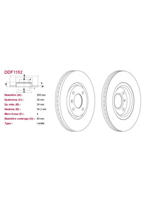 DISQUES DE FREIN VL (2P.) -...