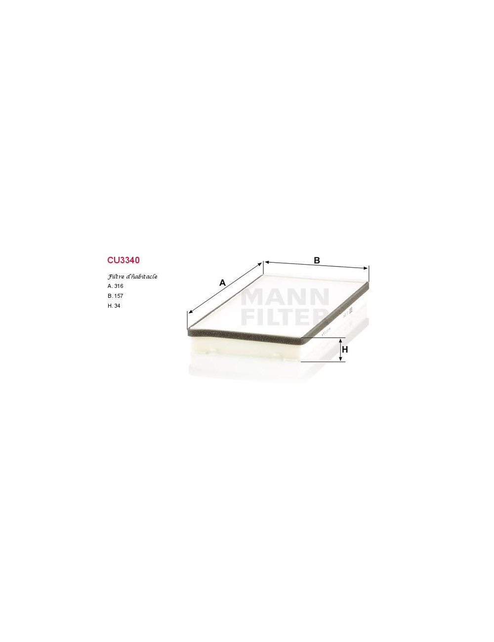 FILTRE A HABITACLE