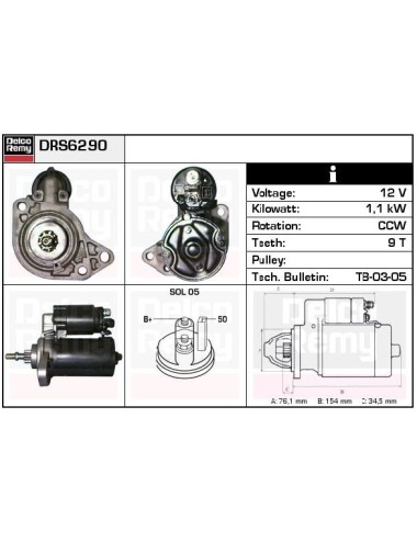 DEMARREUR SEAT, VW, AUDI, SKODA, VOLKSWA