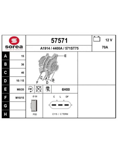 ALTERNATEUR VL / HYUNDAY I10 1,2 Ess