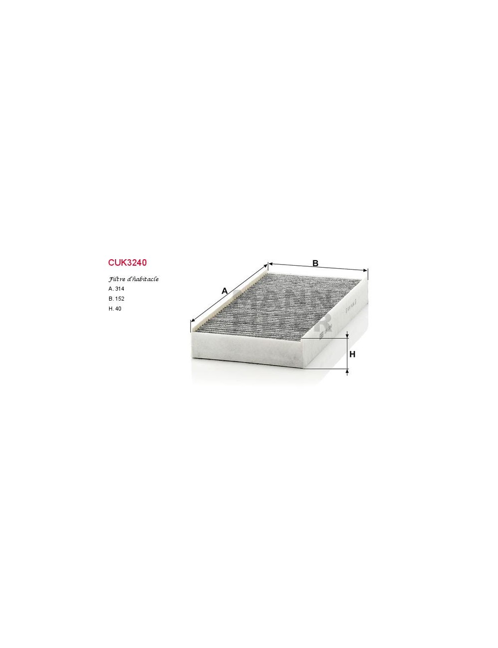 FILTRE A HABITACLE