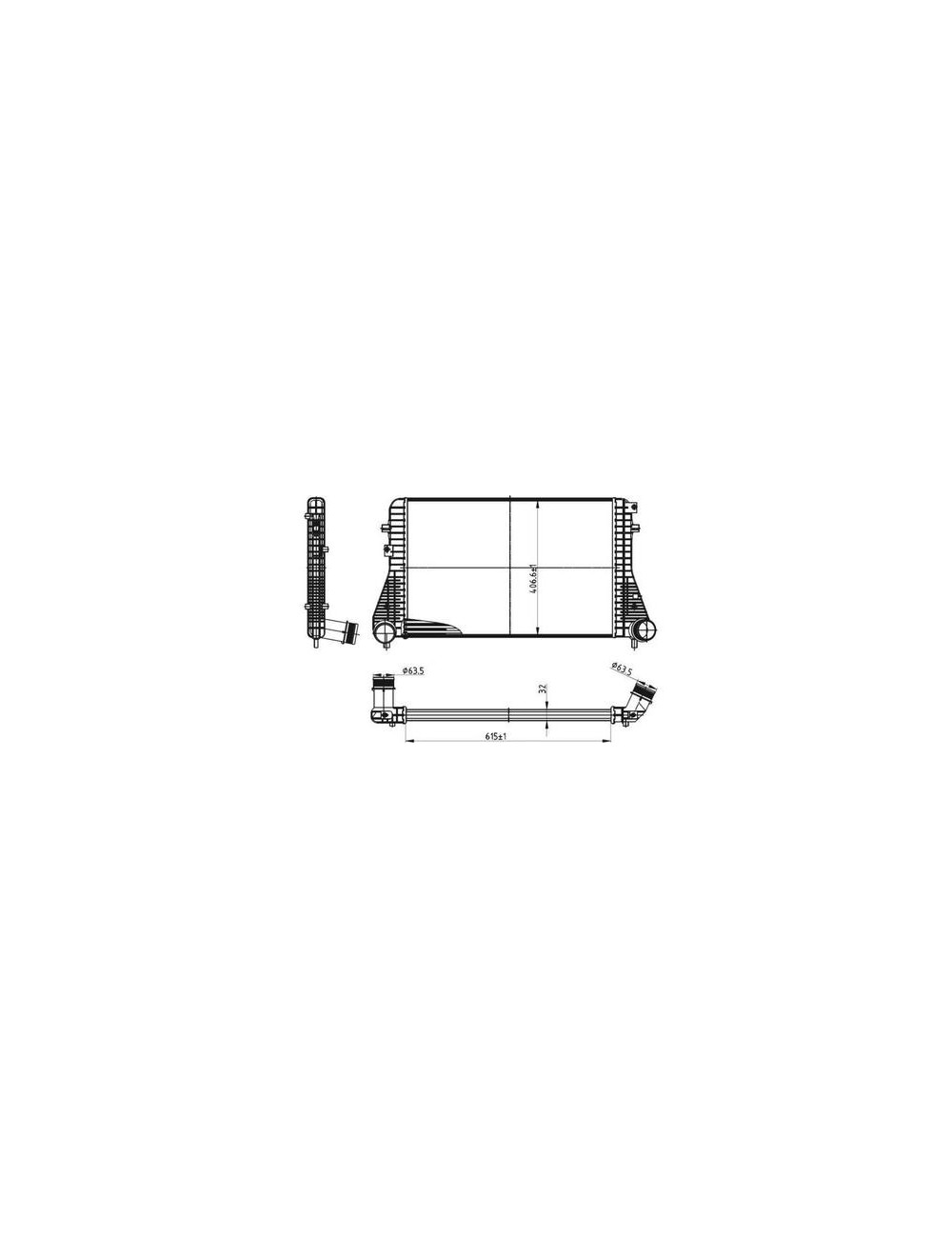 RAS - VW GOLF 1.6D 09 INTERCOOLER/C