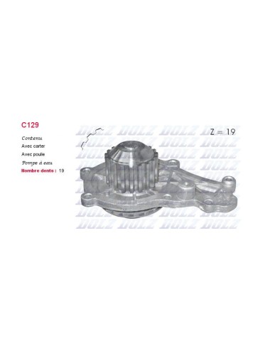 POMPE A EAU PEU 206 1.6 HDI 16V
