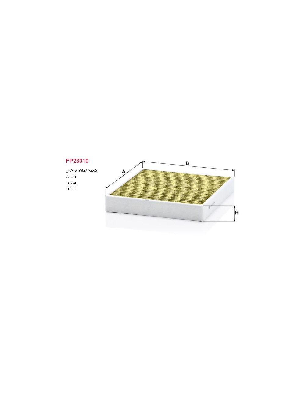 FILTRE A HABITACLE