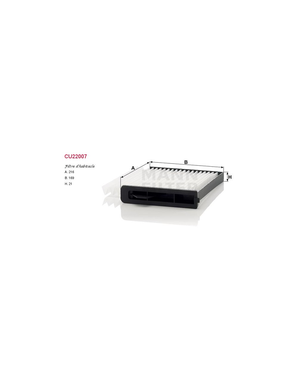 FILTRE A HABITACLE