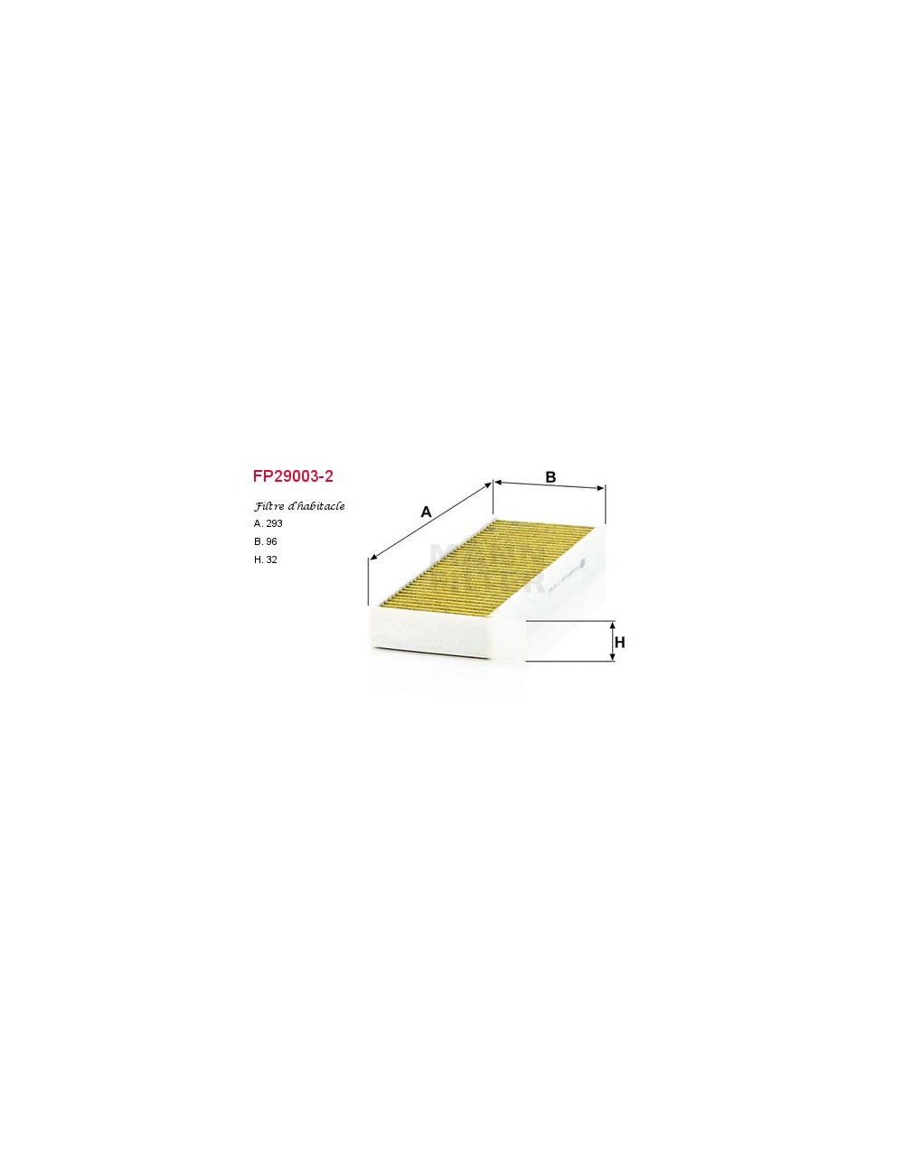 FILTRE A HABITACLE