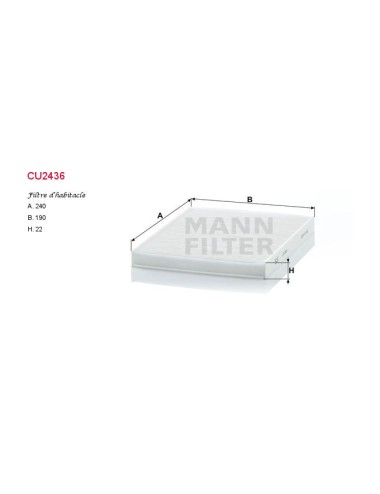 FILTRE A HABITACLE
