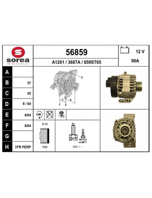 ALTERNATEUR VL / PUNTO 1.3JTD