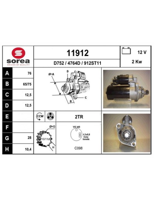 DEMARREUR VL / GOLF IV 1.9D