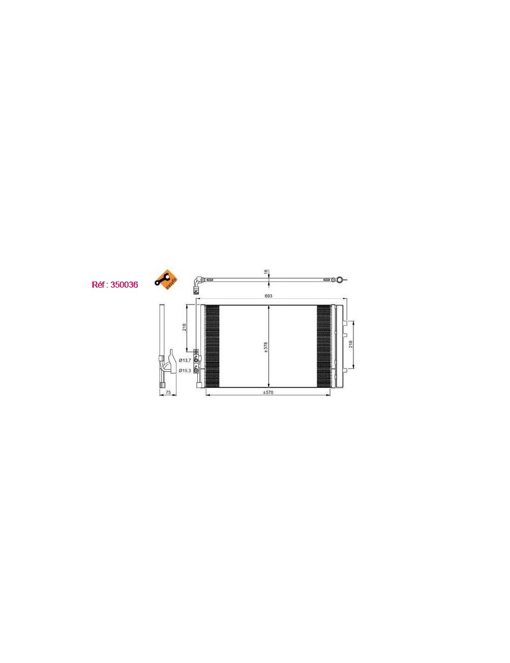 COND - BMW X3 2.0D 11 CONDENSER EAS
