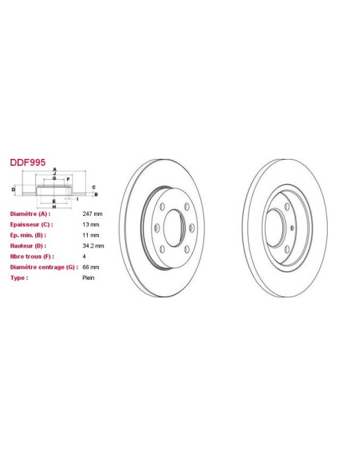 DISQUES DE FREIN VL (2P.) -...