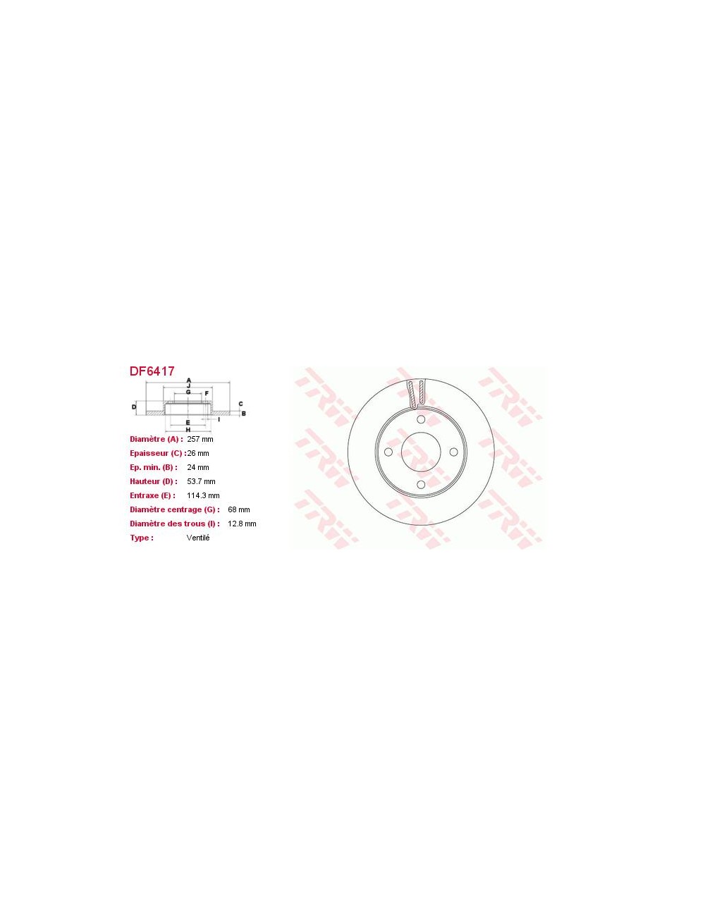 PAIRE DE DISQUES