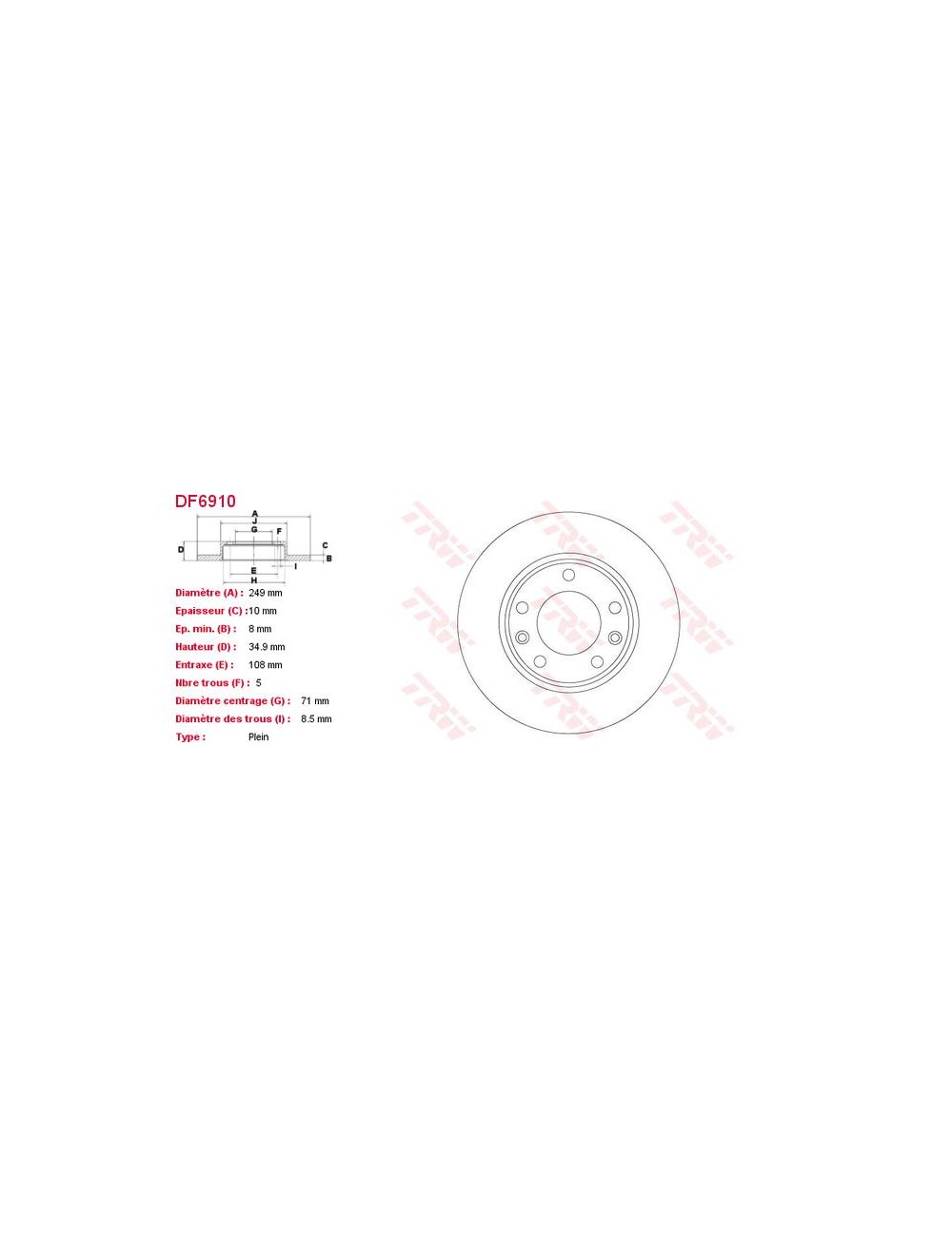 PAIRE DE DISQUES