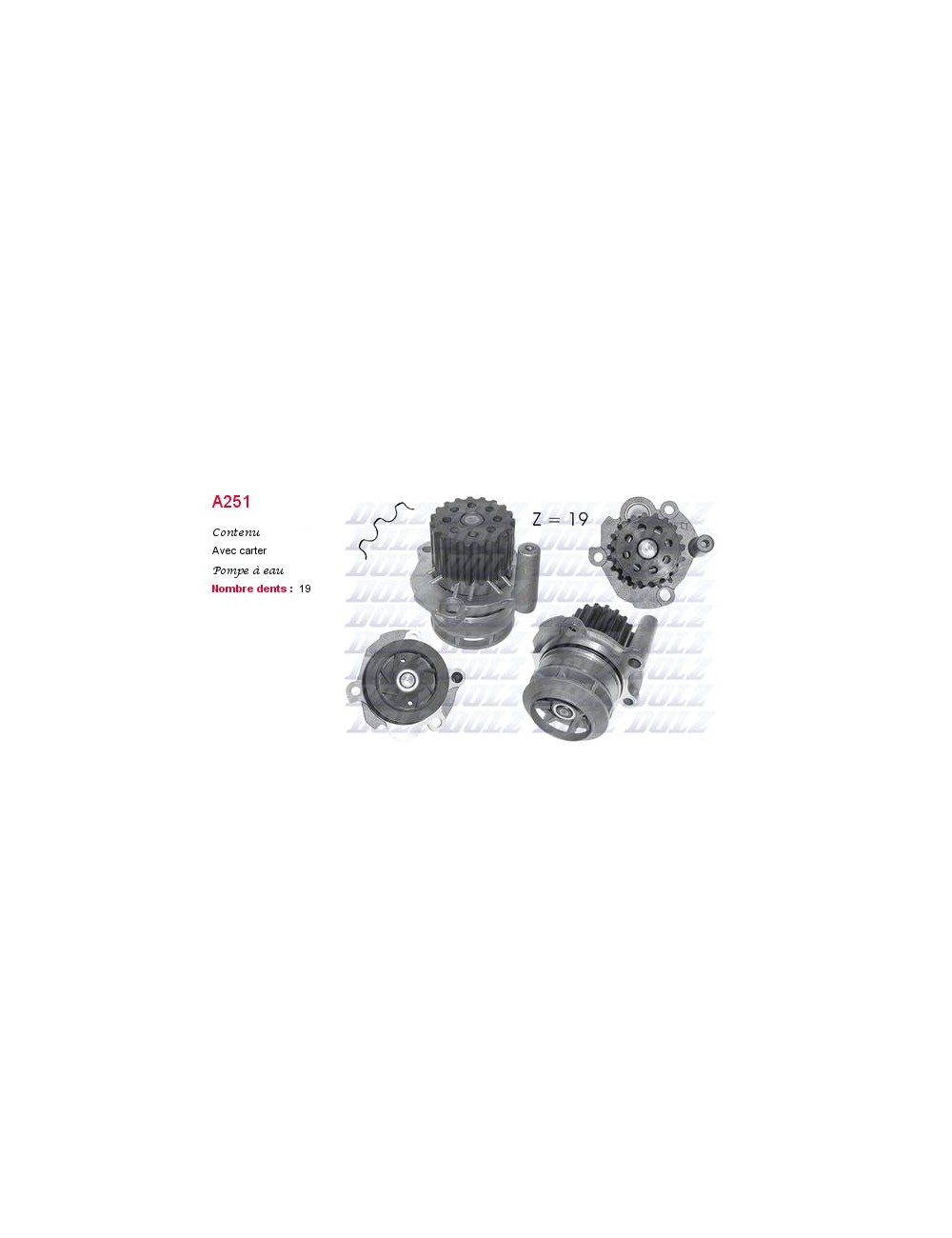 POMPE A EAU AUDI A4 Avant 2.