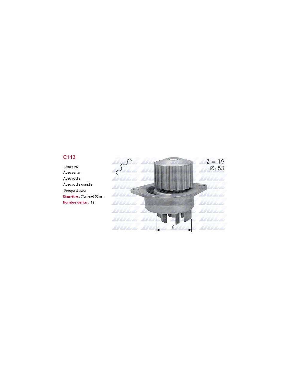 POMPE A EAU CITROENSAXO 1.6 16