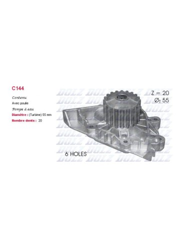 POMPE A EAU PEUGE 307 2.0 16V