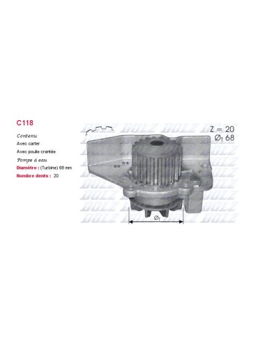 POMPE A EAU CITROEN XANTIA